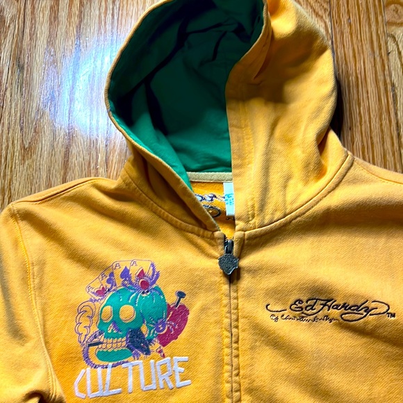 Ed Hardy Graphic Hoodie Zip Work of Art - Picture 2 of 7